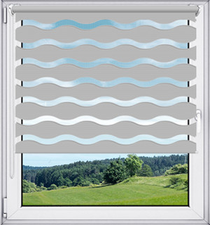 Roleta Dzień Noc Bezinwazyjna WAVE - Silvery / mechanizm Dębowy