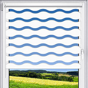 Rolety w kasecie dzień noc wave - White / mechanizm Orzech