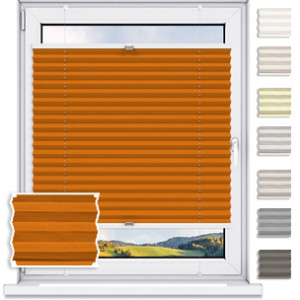 Roleta plisowana termoizolacyjna premium thermo - Mandarina / mechanizm Popiel
