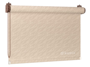 Roleta Mini AQUA (żakardowa) - Cream / mechanizm Dębowy