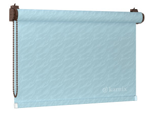 Roleta Mini AQUA (żakardowa) - Light Blue / mechanizm Brązowy