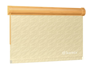 Roleta w kasecie żakardowa aqua - Light Yellow / mechanizm Dąb Jasny