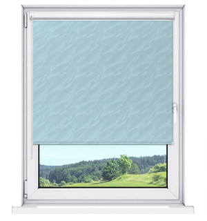 Roleta w kasecie żakardowa aqua - Light Blue / mechanizm Biały
