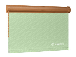 Roleta w kasecie żakardowa aqua - Light Green / mechanizm Dąb