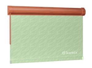 Roleta w kasecie żakardowa aqua - Light Green / mechanizm Wiśnia