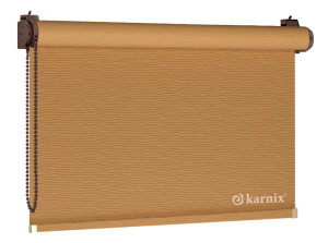 Roleta materiałowa mini basmati żakardowa - Cappuccino / mechanizm Brązowy