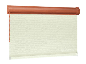Roleta w Kasecie BASMATI (żakardowa) - Krem / mechanizm Wiśnia