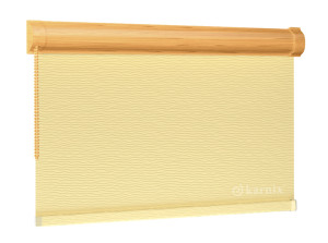 Roleta w Kasecie BASMATI (żakardowa) - Wanilia / mechanizm Dąb Jasny