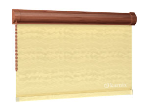 Roleta w Kasecie BASMATI (żakardowa) - Wanilia / mechanizm Orzech