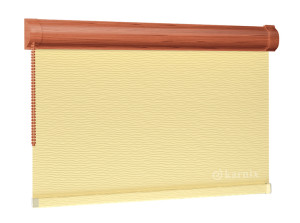 Roleta w Kasecie BASMATI (żakardowa) - Wanilia / mechanizm Wiśnia