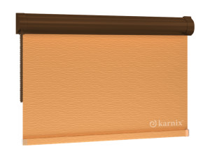 Roleta w Kasecie BASMATI (żakardowa) - Łosoś / mechanizm Brązowy