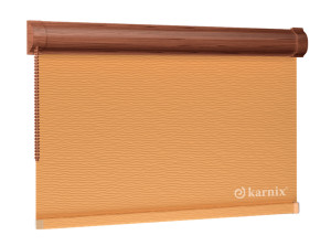 Roleta w Kasecie BASMATI (żakardowa) - Łosoś / mechanizm Orzech