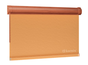 Roleta w Kasecie BASMATI (żakardowa) - Łosoś / mechanizm Wiśnia