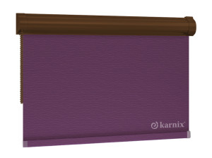 Roleta w Kasecie BASMATI (żakardowa) - Śliwka / mechanizm Brązowy