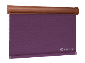 Roleta w Kasecie BASMATI (żakardowa) - Śliwka / mechanizm Orzech