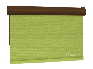 Roleta w Kasecie BASMATI (żakardowa) - Mięta / mechanizm Brązowy