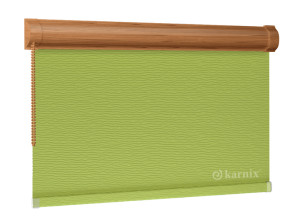 Roleta w Kasecie BASMATI (żakardowa) - Mięta / mechanizm Dąb