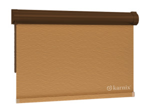 Roleta w Kasecie BASMATI (żakardowa) - Cappuccino / mechanizm Brązowy