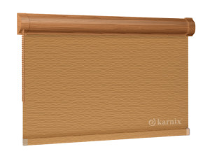 Roleta w Kasecie BASMATI (żakardowa) - Cappuccino / mechanizm Dąb