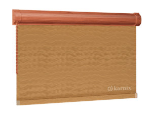 Roleta w Kasecie BASMATI (żakardowa) - Cappuccino / mechanizm Wiśnia