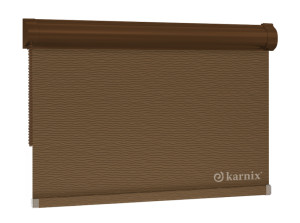 Roleta w Kasecie BASMATI (żakardowa) - Orzech / mechanizm Brązowy