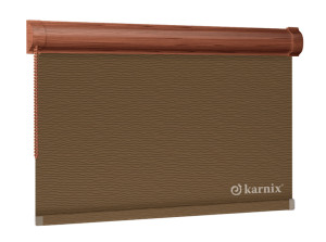 Roleta w Kasecie BASMATI (żakardowa) - Orzech / mechanizm Orzech