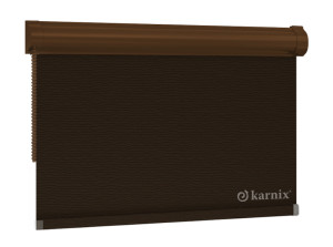 Roleta w Kasecie BASMATI (żakardowa) - Wenge / mechanizm Brązowy