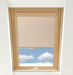 Roleta do okien dachowych PREMIUM AQUA - Cream / mechanizm Sosna