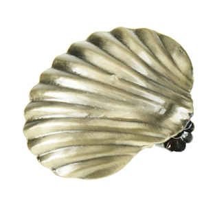 Klamerki ozdobne / MUSZLA  Klamerka Ozdobna antyk mosiądz