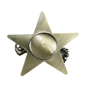 Klamerki ozdobne / GWIAZDA Klamerka Ozdobna antyk mosiądz