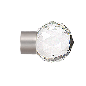 Zakończenia karniszy / Zakończenia BELUNA CRYSTAL 19mm chrom mat - 2szt.