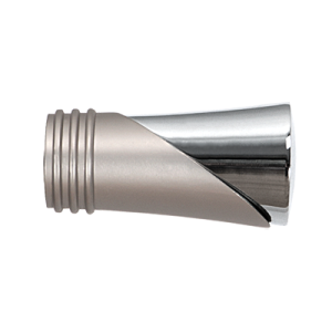 Zakończenia karniszy / Zakończenia LOCA 19mm chrom mat/INOX - 2szt.
