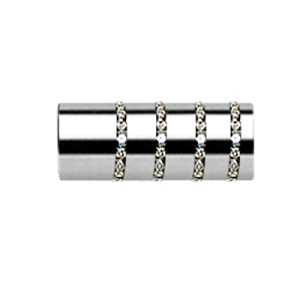 Zakończenia karniszy / Zakończenia ROSETTI CRYSTAL  19mm INOX - 2szt.