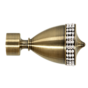 Zakończenia karniszy / Zakończenia PIANO CRYSTAL 25mm antyk mosiądz - 2szt.