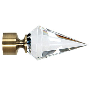 Zakończenia karniszy / Zakończenia VENETO CRYSTAL 25mm antyk mosiądz - 2szt.