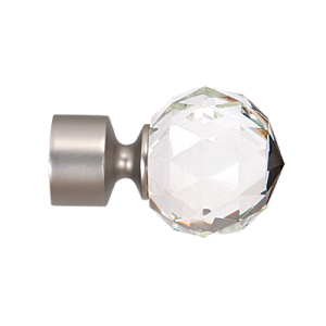 Zakończenia karniszy / Zakończenia BELUNA CRYSTAL  25mm chrom mat - 2szt.