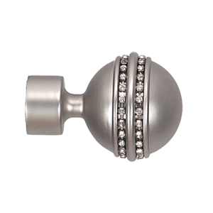 Zakończenia karniszy / Zakończenia MELBA CRYSTAL 25mm chrom mat - 2szt.