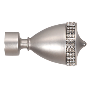 Zakończenia karniszy / Zakończenia PIANO CRYSTAL  25mm chrom mat - 2szt.