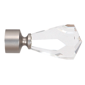 Zakończenia karniszy / Zakończenia TRAVO CRYSTAL A 25mm chrom mat - 2szt.