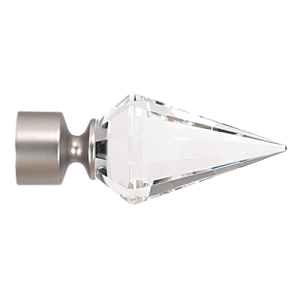 Zakończenia karniszy / Zakończenia VENETO CRYSTAL  25mm chrom mat - 2szt.