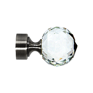 Zakończenia karniszy / Zakończenia BELUNA CRYSTAL 25mm antracyt - 2szt.