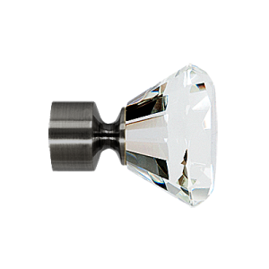 Zakończenia karniszy / Zakończenia CLAREX CRYSTAL 25mm antracyt - 2szt.