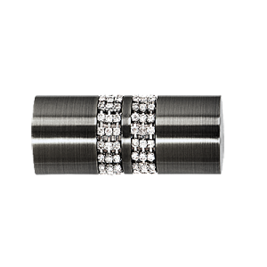 Zakończenia karniszy / Zakończenia LANSO CRYSTAL 25mm antracyt - 2szt.