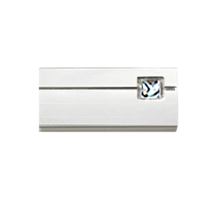 Zakończenia karniszy / Zakończenia SISO CRYSTAL 31x13mm chrom mat - 2szt.