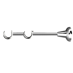 Wsporniki karniszy / Wspornik Rzymski/Aspen 19/19mm ścienny INOX - 1szt.