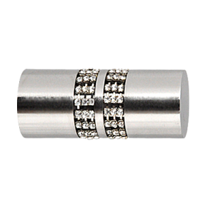 Zakończenia karniszy / Zakończenia LANSO CRYSTAL  25mm INOX - 2szt.2 szt