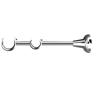 Wsporniki karniszy / Wspornik Rzymski/Aspen 25/19mm ścienny INOX - 1szt.