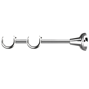 Wsporniki karniszy / Wspornik Rzymski/Aspen 25/25mm ścienny INOX - 1szt.