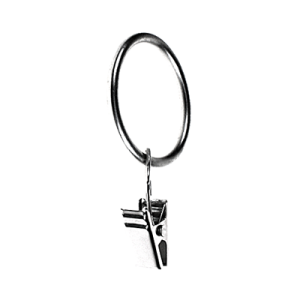 Kółka, żabki, agrafki / Kółko z żabką do karniszy 19mm INOX - 1szt.