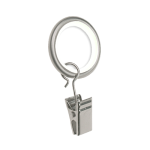 Kółka, żabki, agrafki / Ciche kółko z żabką do karniszy 19mm chrom mat - 1szt.